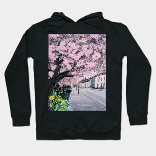 Cherry Blossom on Crown Street Painting Hoodie